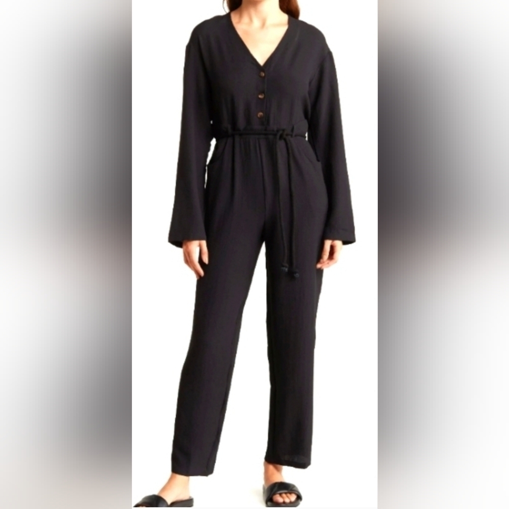 Area Stars Bella Jumpsuit, Black, Women's Size Large